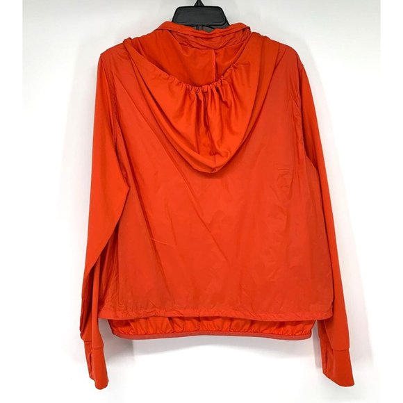 Avia Jacket Orange Pullover Hooded 1/4 Zip Windbreaker Long Sleeve - Picture 9 of 12